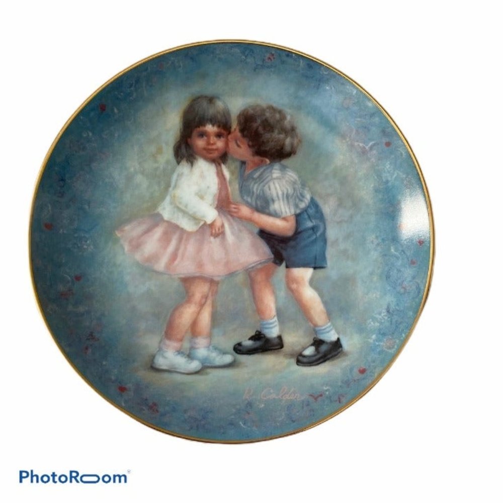 First Kiss Rosemary Calder 1981 Plate